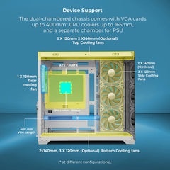 ZEBRONICS ARGO 10 PREMIUM GAMING CABINET-WHITE