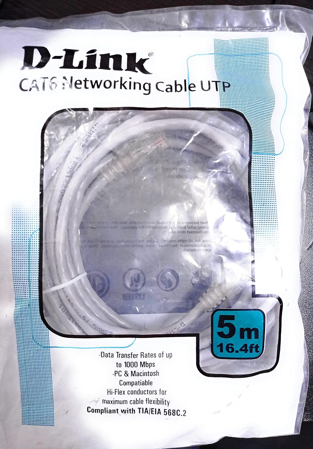 D-Link DLINK CAT6 Patch Cable (5M 16 FEET)
