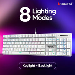 COCONUT Hurricane Mechanical Gaming Keyboard White