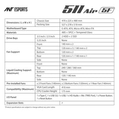 Ant Esports 511 Air 5F - Black