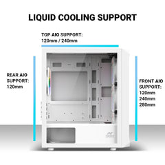 ANT ESPORTS 205 MINI 6F CABINET - WHITE