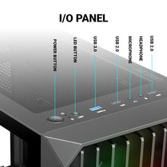 ANT ESPORTS 205 MINI 6F CABINET - BLACK
