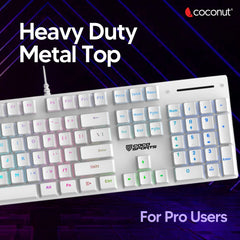 COCONUT Hurricane Mechanical Gaming Keyboard White