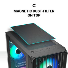 ANT ESPORTS 205 MINI 6F CABINET - BLACK