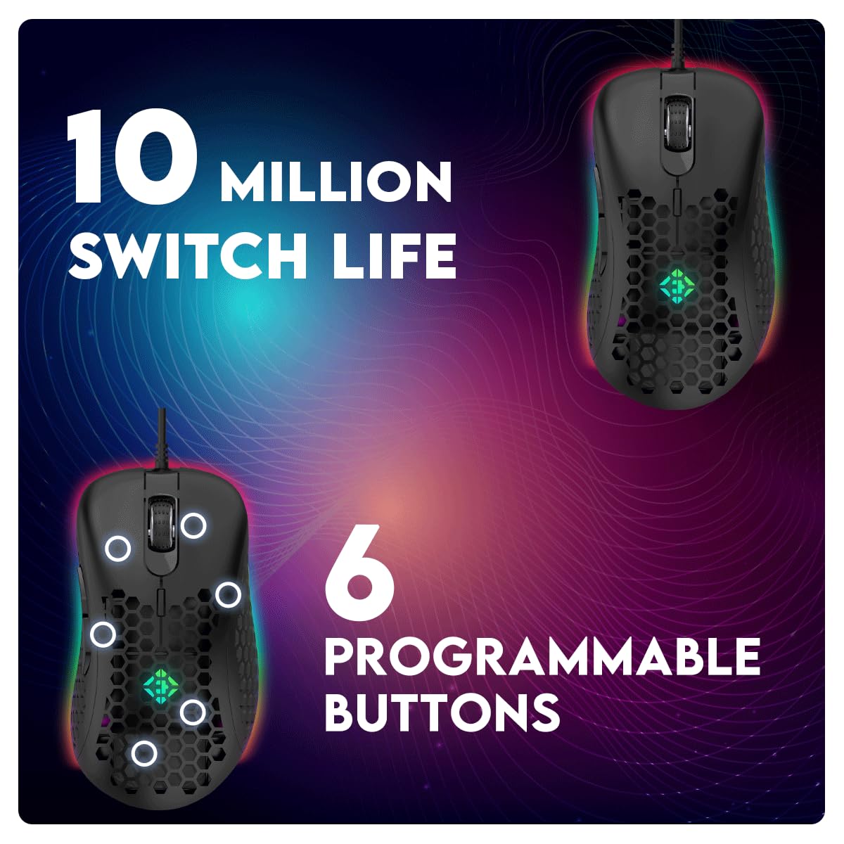 Cosmic Byte Spectrum Wired Gaming Mouse 6 programmable button