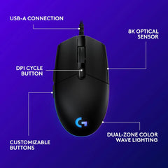 Logitech G203 LIGHTSYNC RGB 6 Button Gaming Mouse