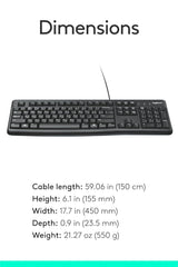 Logitech K120 corded Wired Keyboard