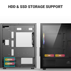 ANT ESPORTS 205 MINI 6F CABINET - BLACK