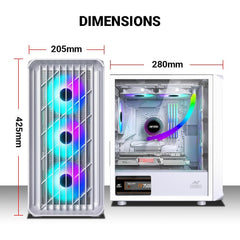 ANT ESPORTS 205 MINI 6F CABINET - WHITE