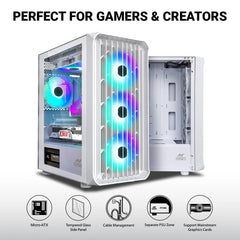 ANT ESPORTS 205 MINI 6F CABINET - WHITE