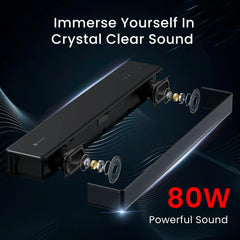 PORTRONICS SOUND SLICK 8 SOUND BAR 80W POR 2084