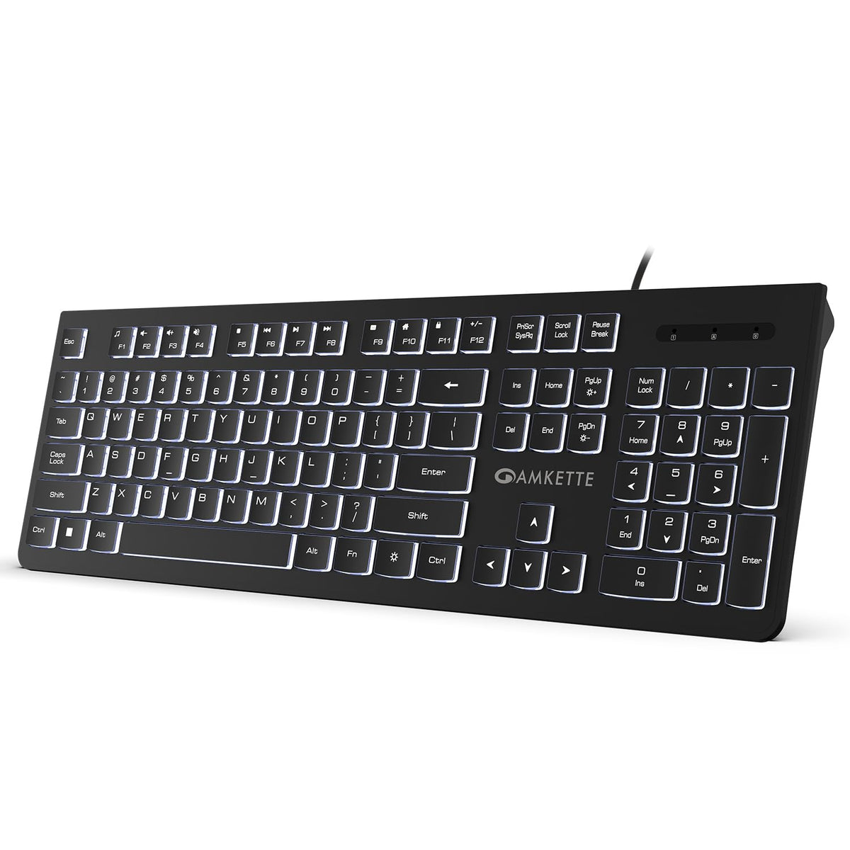 Amkette Wi-Key Backlit Wired Keyboard