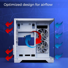 ZEBRONICS MERCURY GAMING CABINET - WHITE