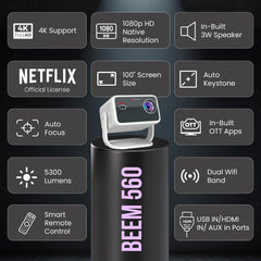 Portronics Beem 560 Smart Android Projector