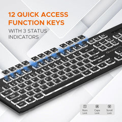 Amkette Wi-Key Backlit Wired Keyboard
