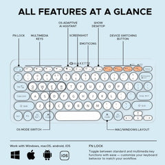 AMKETTE OPTIMUS BLUETOOTH 4-IN-1 KEYBOARD