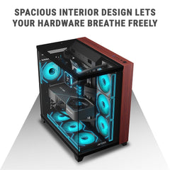 ANT ESPORTS CRYSTAL WOOD CABINET - BLACK