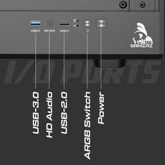 GAMERZ STARLIGHTCABINET-BLACK