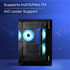 ZEBRONICS MERCURY GAMING CABINET - BLACK