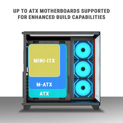 ANT ESPORTS CRYSTAL WOOD CABINET - BLACK