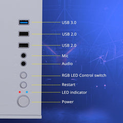 ZEBRONICS MERCURY GAMING CABINET - WHITE