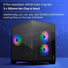 ZEBRONICS MERCURY GAMING CABINET - BLACK