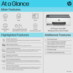 HP Smart Tank 580 AIO Wi-Fi Color Printer