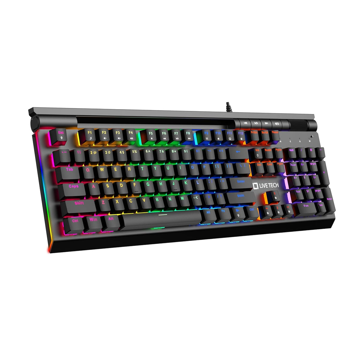 Live Tech Octane+ Aluminum Panel Gaming Keyboard