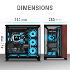 ANT ESPORTS CRYSTAL WOOD CABINET - BLACK