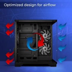 ZEBRONICS MERCURY GAMING CABINET - BLACK