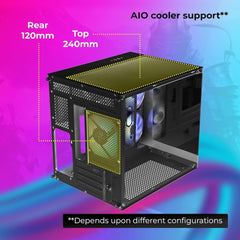 ZEBRONICS ARGO 10 PREMIUM GAMING CABINET-BLACK