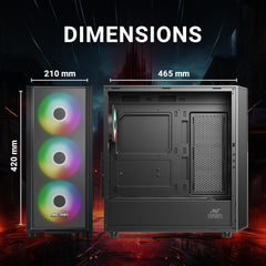 ANT ESPORTS 411 AIR CABINET - BLACK