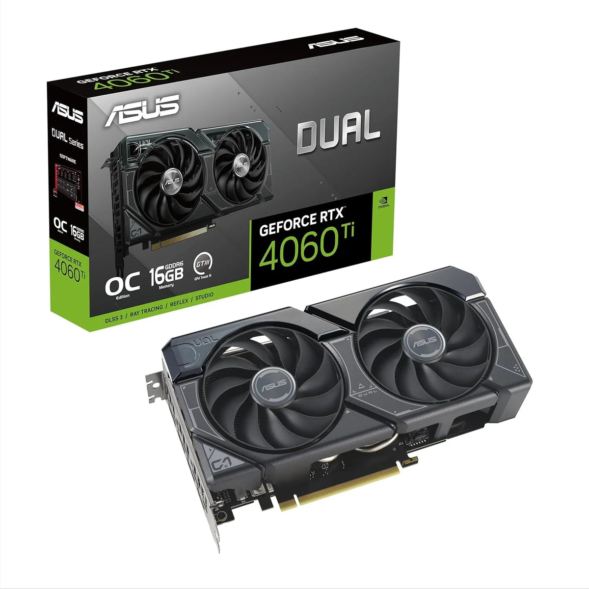 ASUS GEFORCE RTX 4060TI DUAL 16GB OC GDDR6 GRAPHICS CARD