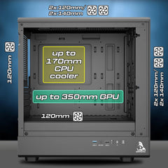 GAMERZ STARLIGHTCABINET-BLACK