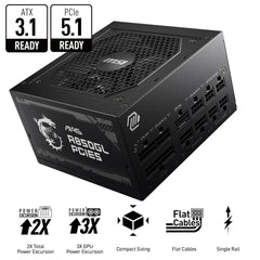 MSI PSU MAG A850GL PCIE5 SMPS (80PLUS GOLD)