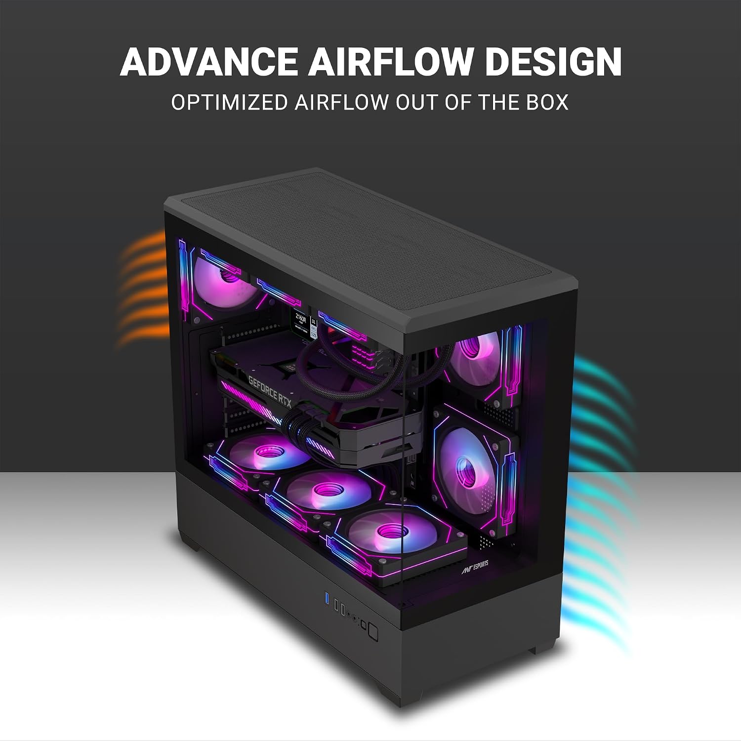 Supports graphics cards up to 430mm, suitable for high-performance GPUs.