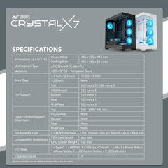 ANT ESPORTS CRYSTAL X7 CABINET-BLACK