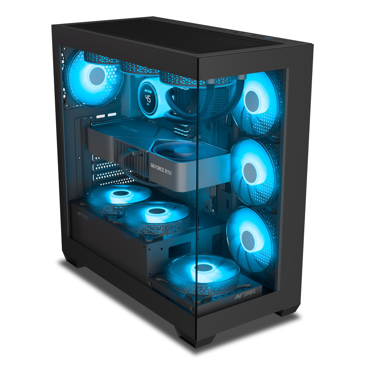 ANT ESPORTS CRYSTAL X7 CABINET-BLACK