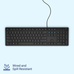 Full-size keyboard with dedicated numeric keypad.