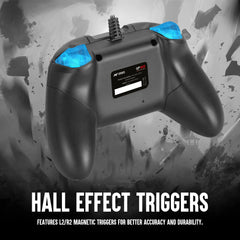 Ant Esports GP165 Wired Controller with Hall Effect Magnetic Triggers for PC/PS3/Android (Black/Grey)