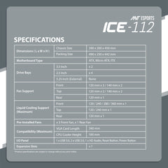 Ant Esports ICE-112 Gaming Cabinet
