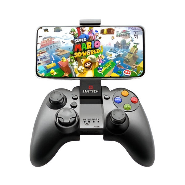 Live Tech Yo!Man Wireless Gamepad with Phone Clamp – Bluetooth Game Controller for Android/iOS/PC, Dual Vibration, Multimedia Controls & Ergonomic Design