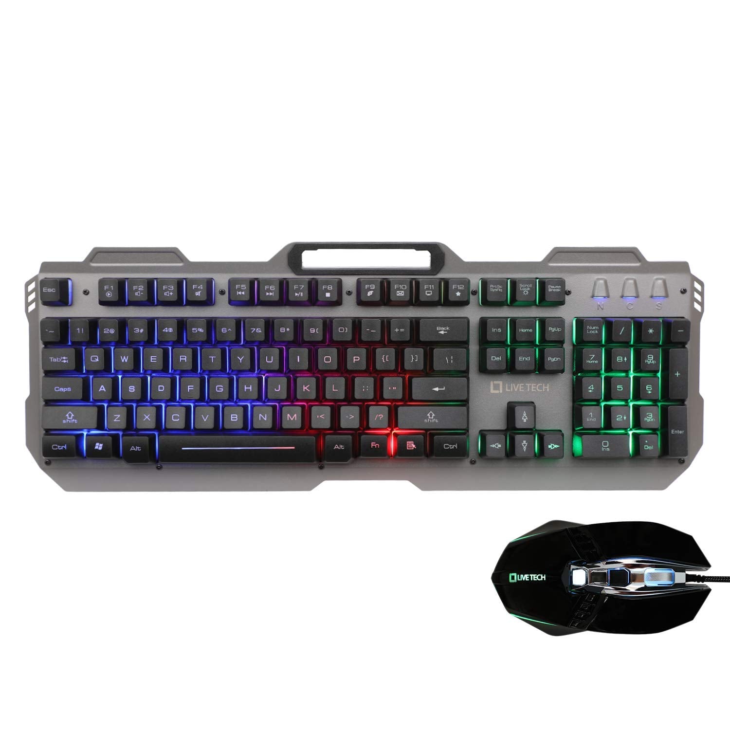 LED/RGB backlit keyboard and mouse for a gaming-style appearance.
