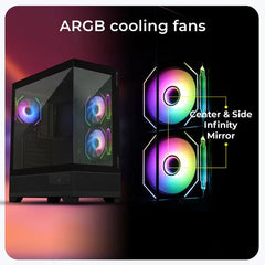 ZEBRONICS MUTANT GAMING CABINET - BLACK