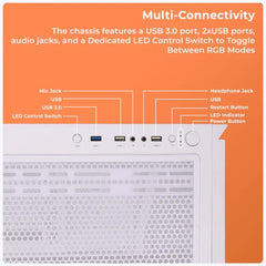 ZEBRONICS NEMESIS PREMIUM GAMING CABINET-WHITE