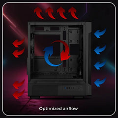 ZEBRONICS STEALTH PREMIUM CABINET - BLACK